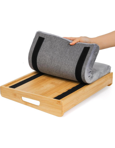 Bandeja de Desayuno TOPZEA de Bambú con Cojín Desmontable