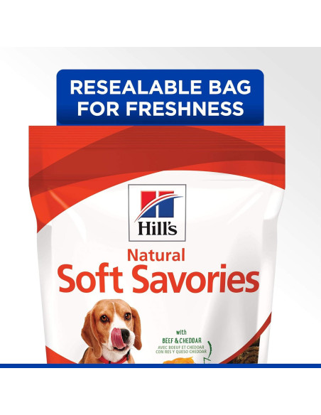 Golosinas para Perros Hill's Natural Soft Savories 226.8g Carne de Res y Cheddar