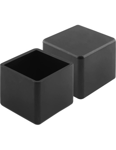 16 Tapones de Pierna de Silla HARSKIYER 25x25mm Caucho Negro