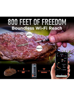 Termómetro de Carne Digital Inalámbrico Nice to Meat - Conectividad Bluetooth y WiFi 2