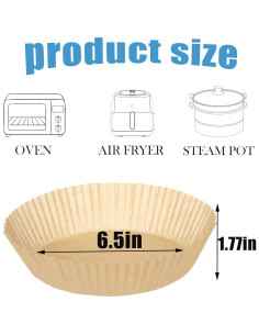 Forros desechables para freidora de aire Somoga 100PCS 16.5cm 2
