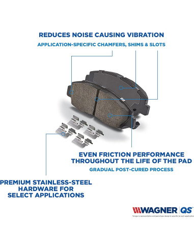 Pastillas de Freno Wagner QS Cerámicas ZD923 para Toyota y Pontiac