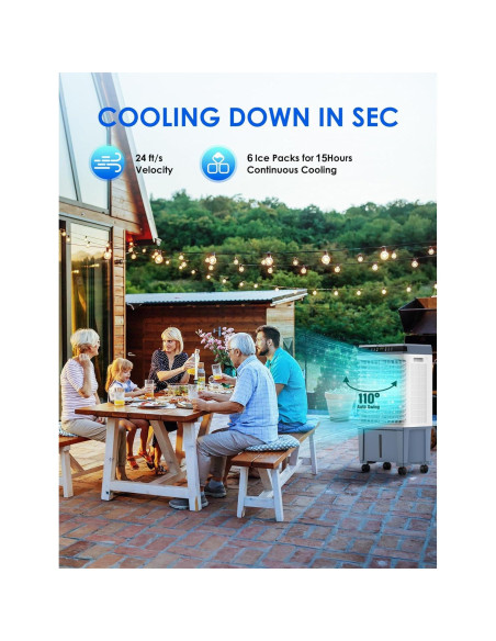 Enfriador Evaporativo Portátil Air Choice JH-310Y 1800 CFM