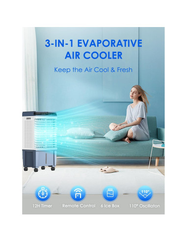 Enfriador Evaporativo Portátil Air Choice JH-310Y 1800 CFM