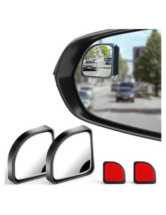 Espejos de Punto Ciego LivTee 2 Piezas Convexos Ajustables
