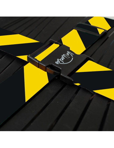 Correas de Equipaje Ajustables Helloeloo 188 cm Negro Amarillo 3 Pzas