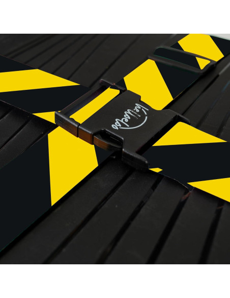 Correas de Equipaje Ajustables Helloeloo 188 cm Negro Amarillo 3 Pzas