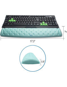 Almohadilla de Soporte para Muñeca BRILA Ergonómica Aguamarina 2