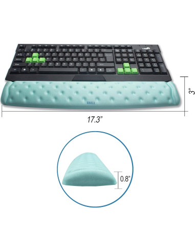 Almohadilla de Soporte para Muñeca BRILA Ergonómica Aguamarina