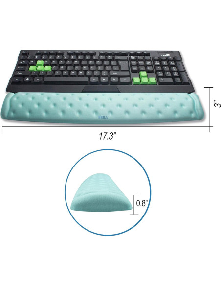 Almohadilla de Soporte para Muñeca BRILA Ergonómica Aguamarina