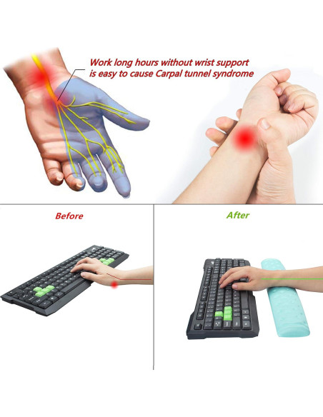 Almohadilla de Soporte para Muñeca BRILA Ergonómica Aguamarina