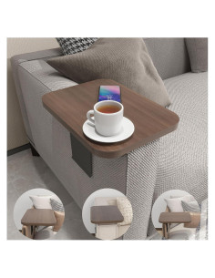 Bandeja para brazo de sofá ajustable JANHOLOHANG 38x27 cm