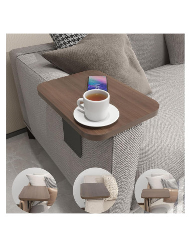Bandeja para brazo de sofá ajustable JANHOLOHANG 38x27 cm