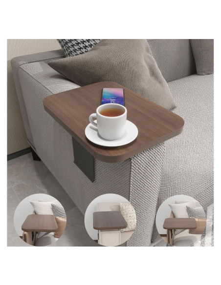 Bandeja para brazo de sofá ajustable JANHOLOHANG 38x27 cm