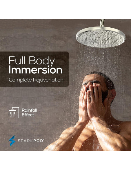 Cabezal de Ducha de Lluvia SparkPod 10 Pulgadas Níquel Cepillado