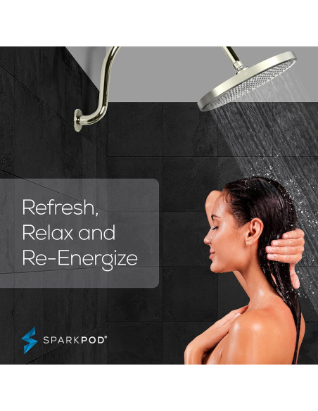 Cabezal de Ducha de Lluvia SparkPod 10 Pulgadas Níquel Cepillado