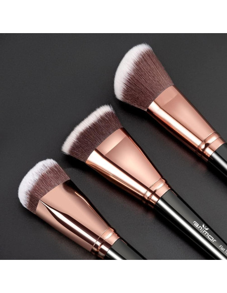 Brocha de Contorno Plana Anmor Profesional - Cerdas Sintéticas