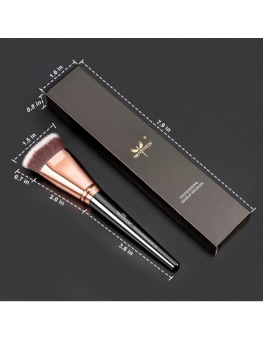 Brocha de Contorno Plana Anmor Profesional - Cerdas Sintéticas