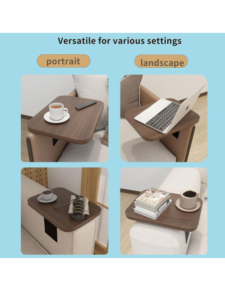 Bandeja para brazo de sofá ajustable JANHOLOHANG 38x27 cm