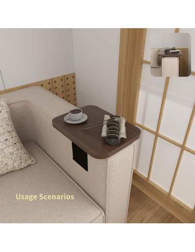 Bandeja para brazo de sofá ajustable JANHOLOHANG 38x27 cm