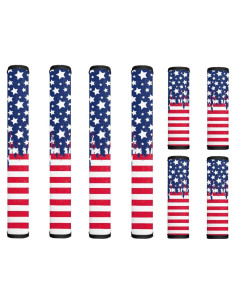 Cubiertas de Manijas de Refrigerador Maiyoinou 8 Piezas Bandera USA