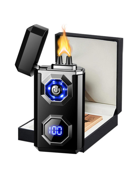 Encendedor Eléctrico TIKIUKI Arco Plasma Recargable Negro