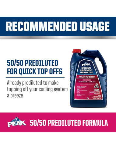 Anticongelante Refrigerante PEAK Vida Extendida 50/50 3.78L