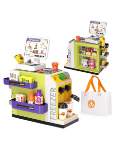 Juego de Caja Registradora de Juguete Jovow 48 Piezas Verde