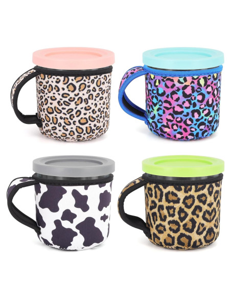 4Pack Mangas Aislantes Neopreno AJLTPA para Helados 16oz