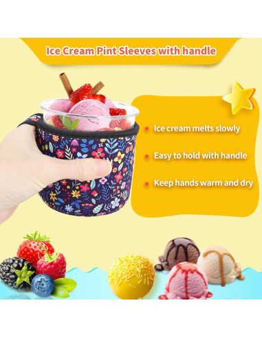 4Pack Mangas Aislantes Neopreno AJLTPA para Helados 16oz