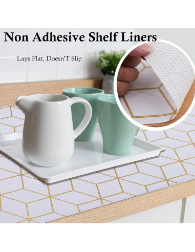 Forro de Estante Antideslizante GMCOZY 10cm x 7.3m Impermeable