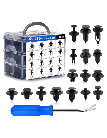 Kit de Clips de Retención Automotriz UNENDA 750pcs Nylon