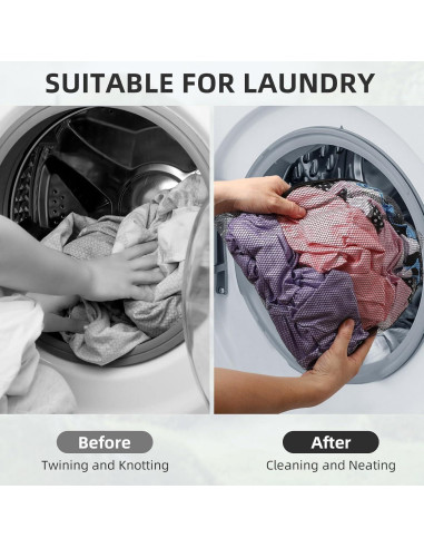 10 Bolsas de Malla con Cierre de Cordón WSBArt - Nylon 33x39cm