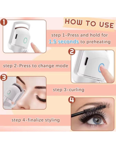 Rizador de Pestañas Calentado InnovFusion Rosa Compacto