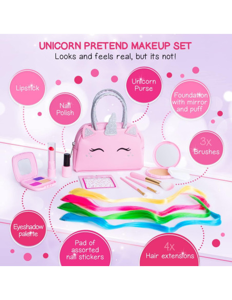 Kit de Maquillaje Falso Unicornio Sprinkles Toyz para Niñas