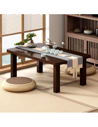 Mesa de café japonesa FATOLRD plegable de bambú 80x50x30 cm