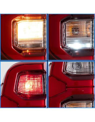 Luces Traseras LED VLAND para Toyota Hilux 2015-2020 Rojo