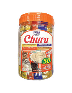 Golosinas para Gatos INABA Churu Lickable 50 Tubos 0.5kg