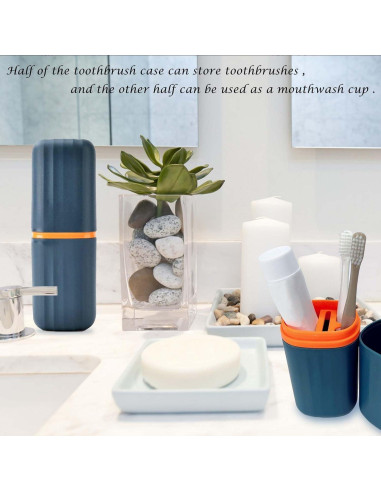 Estuche de Cepillo de Dientes RINDOJIN Azul 6.5x20x5 cm