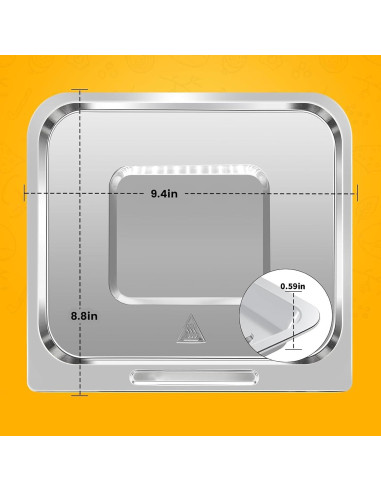 Bandeja de Cocina para Freidora de Aire CHEFMAN 10L 23.9x22.4cm