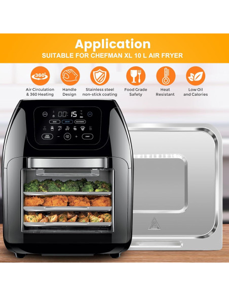 Bandeja de Cocina para Freidora de Aire CHEFMAN 10L 23.9x22.4cm