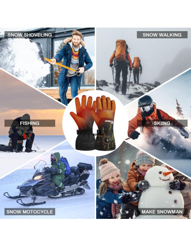 Guantes Calentados Antarctica Gear Unisex con Baterías 3200mAh