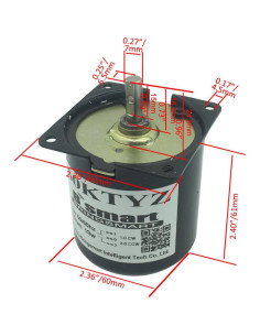Motor Eléctrico Sincrónico Bringsmart 60KTYZ 110V 1rpm Bajo Ruido 2