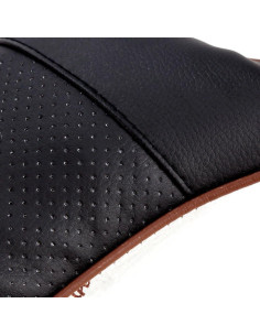 Almohada de Cuello Leeko 2 Piezas Cuero Sintético Negro 2