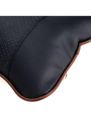 Almohada de Cuello Leeko 2 Piezas Cuero Sintético Negro