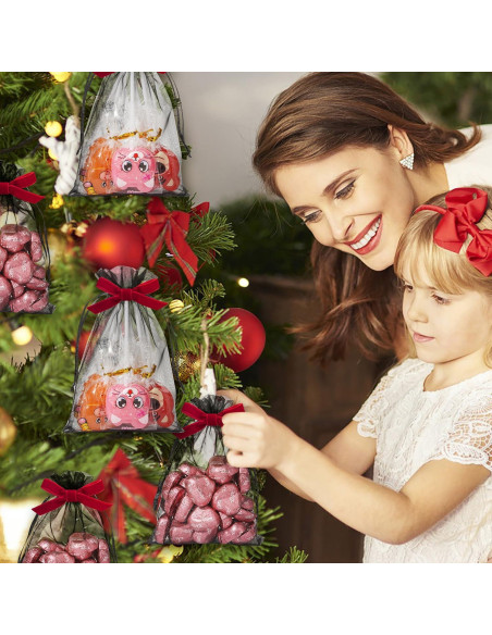 Bolsas de Organza Premium ENNIYU 10x15 cm 100 Piezas Negro