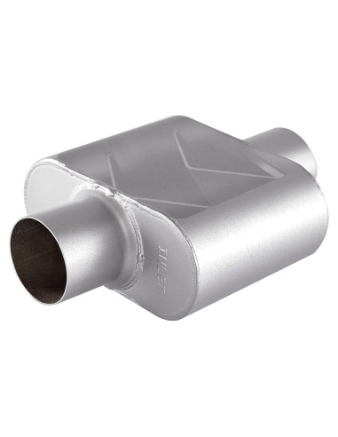 Silenciador de escape ELSHINE ovalado 33 cm anticorrosivo