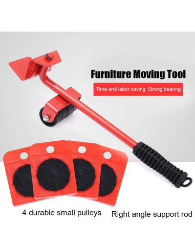 Elevador de Muebles Junlucki con 4 Deslizadores y Rodillo