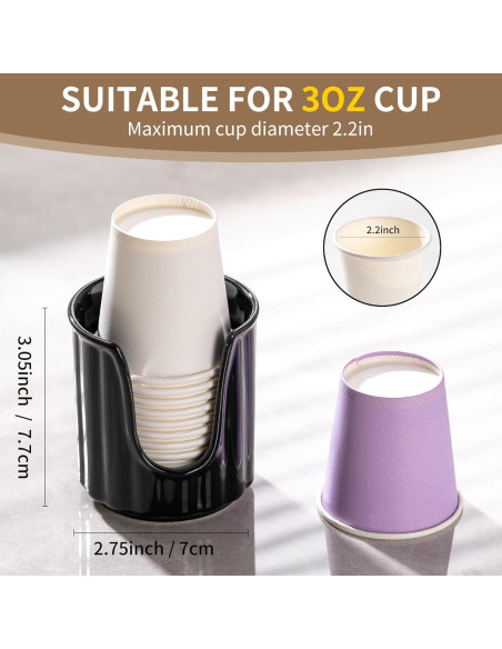 Dispensador de Tazas de Baño Cerámica TANEW 1100-2 Negro Brillante