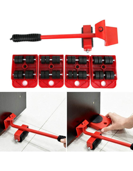 Elevador de Muebles Junlucki con 4 Deslizadores y Rodillo